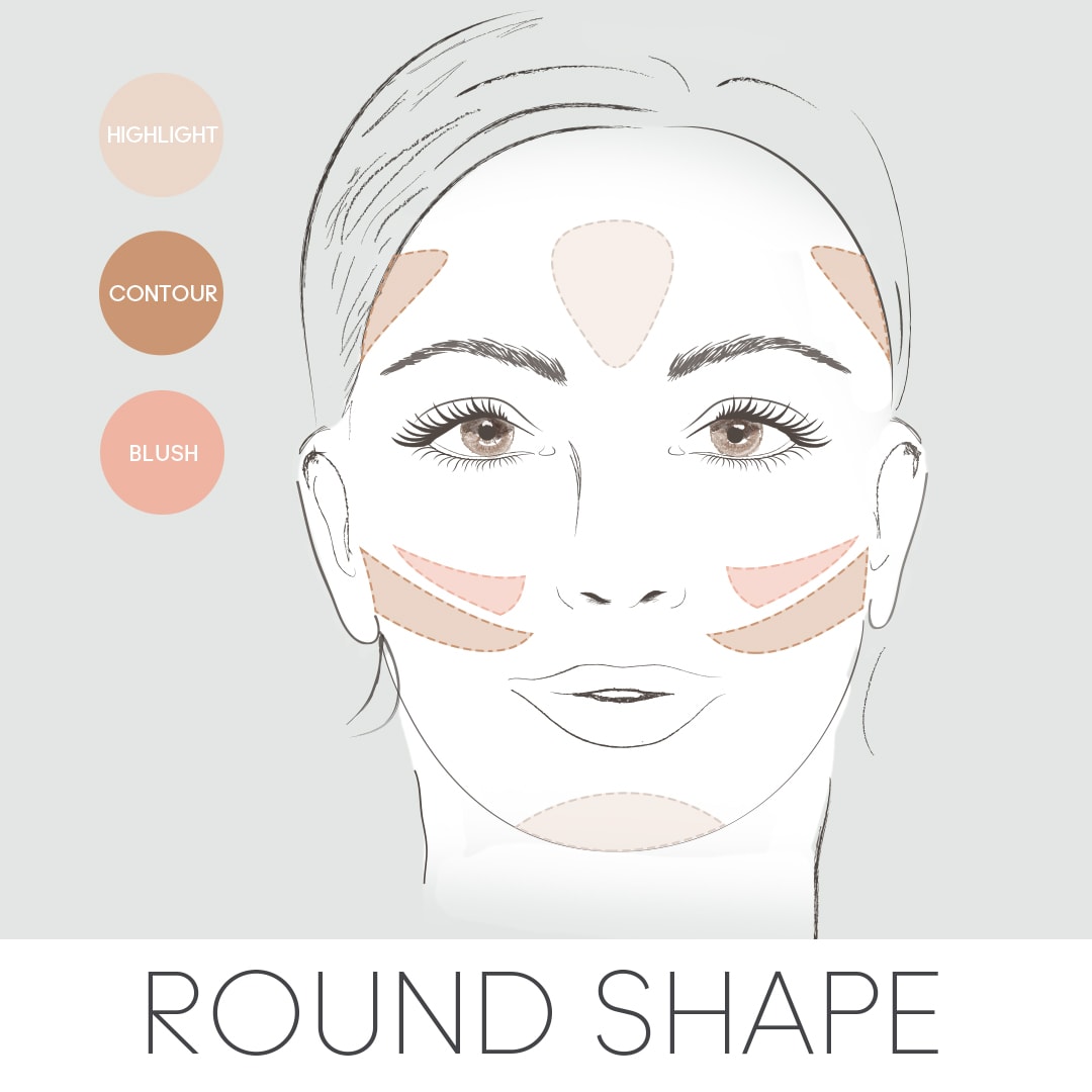 Contour / Highlight / Blush – Step by step according to ...
 Diamond Shaped Face Contouring